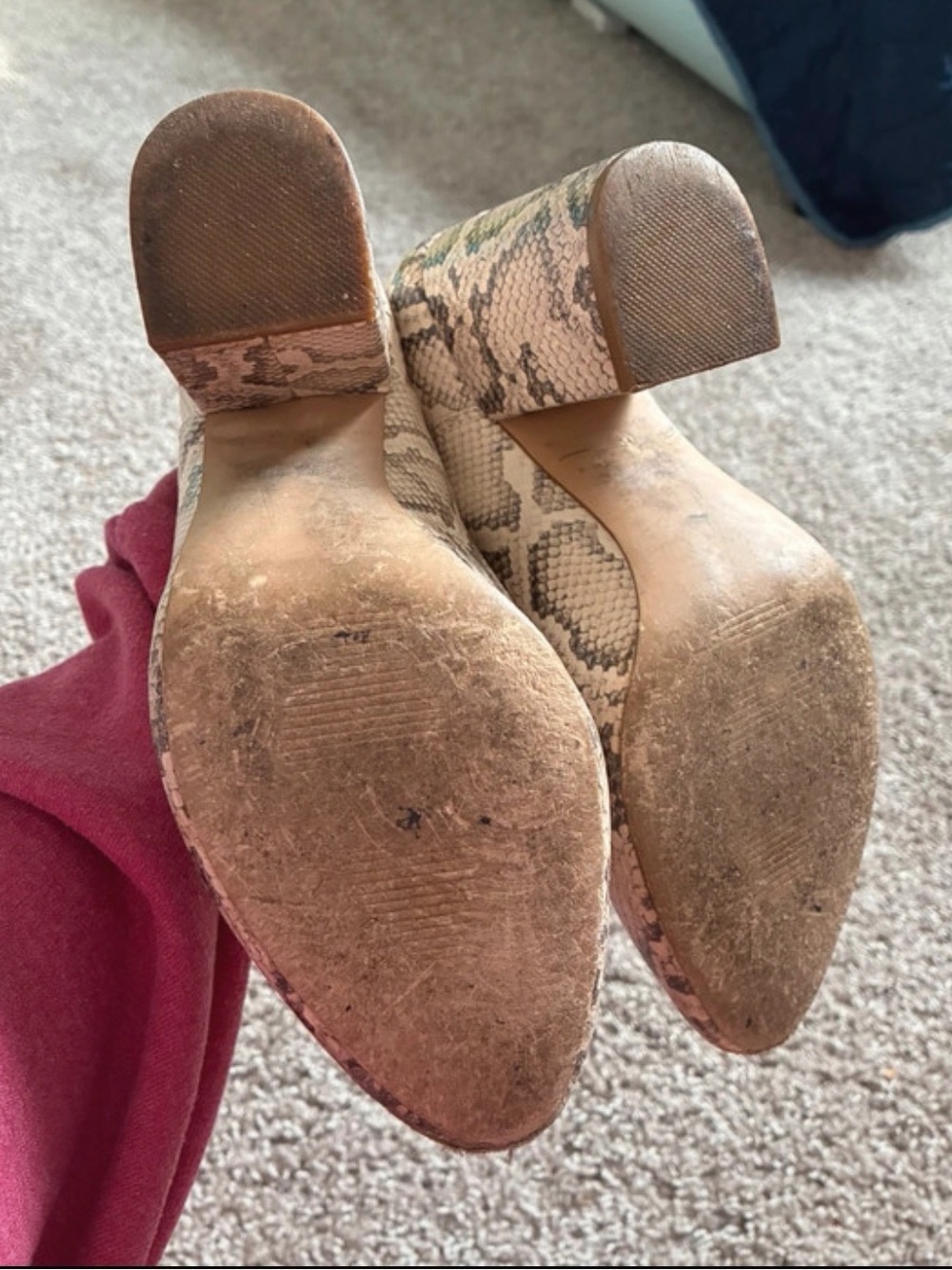 Steve Madden Snakeskin Boots Size 7.5 - Picture 9 of 9